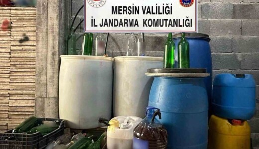 Mersin’de 640 litre sahte içki ele geçirildi